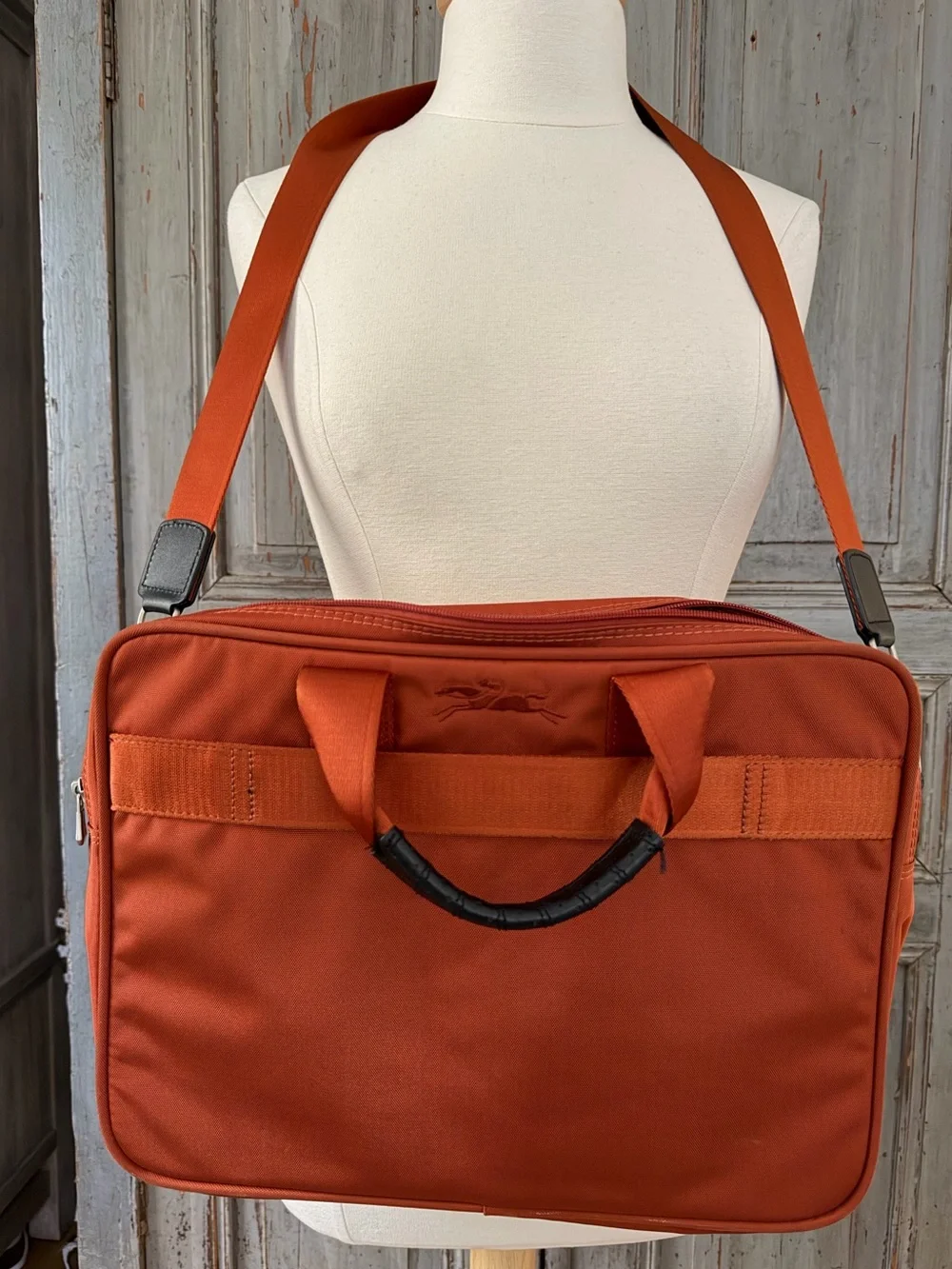 Longchamp Burnt Orange Travel Briefcase Bag